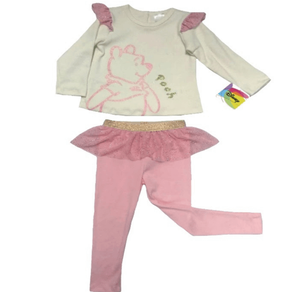 Pink Winnie the Pooh Embroidered Set For Toddlers